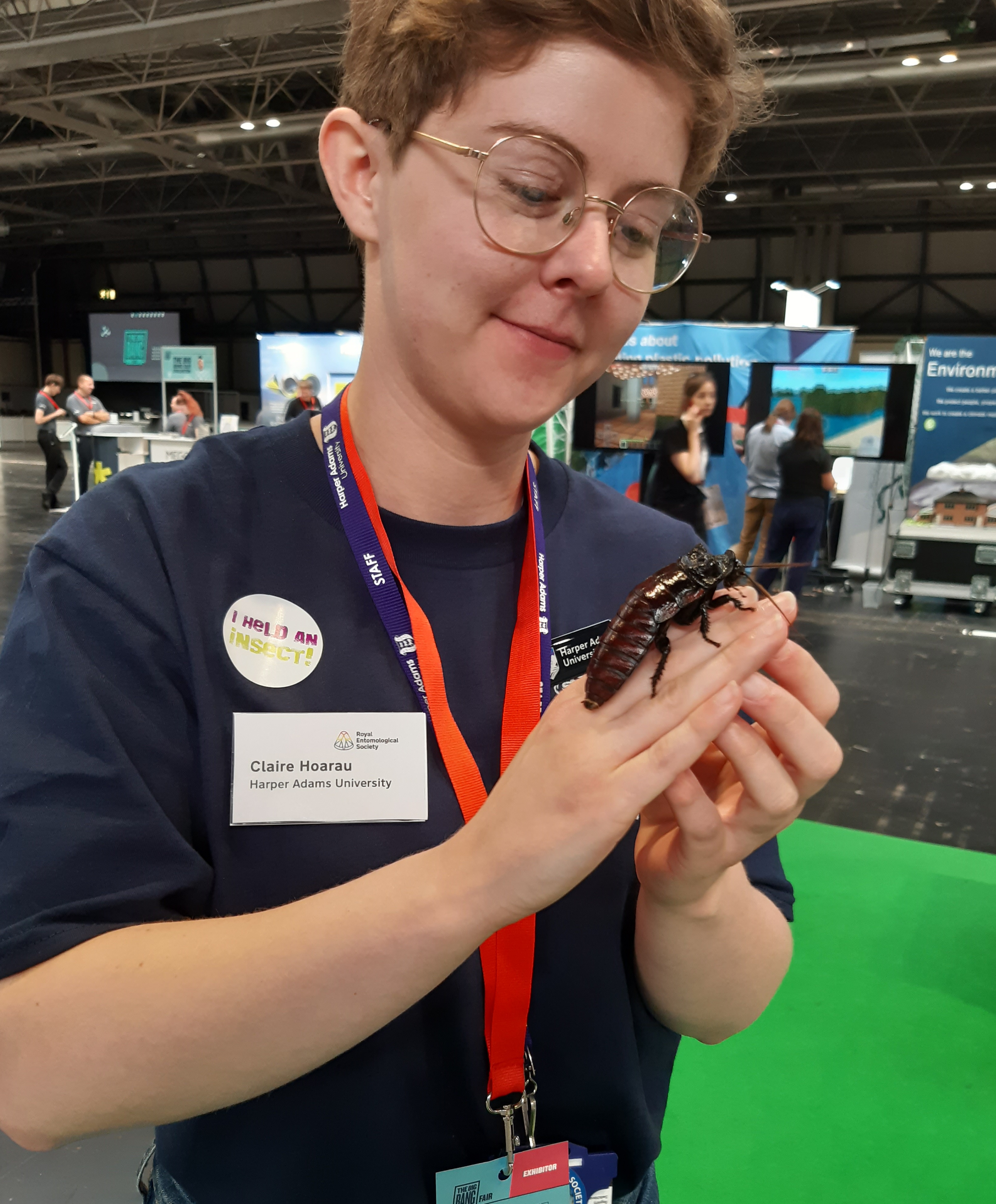 Waiting for school children to visit the Royal Entomological Society stand at the Big Bang Fair 2022 in Birmingham